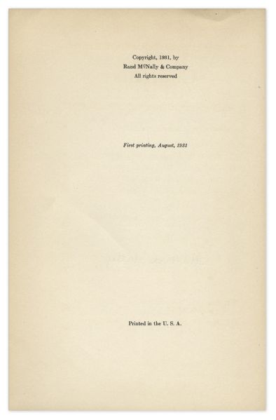 Wiley Post & Harold Gatty Signed First Edition of ''Around the World in 8 Days''