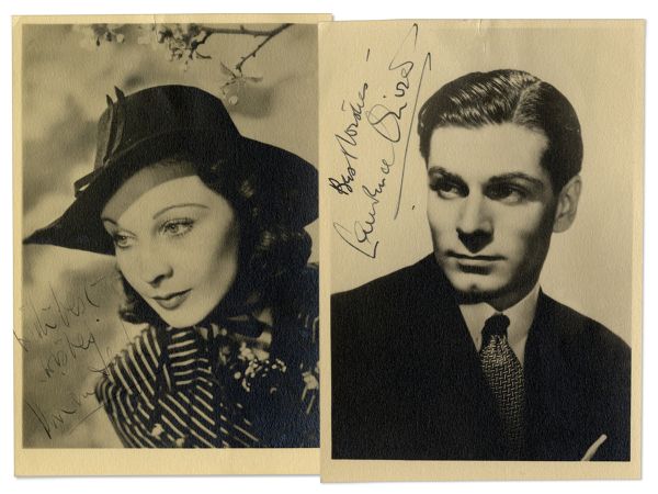 Laurence Olivier & Vivien Leigh Signed Photographs