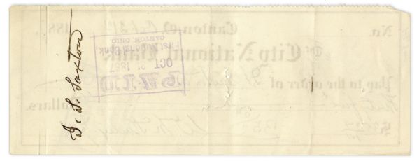 William McKinley Signed Check