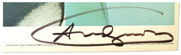 Andy Warhol Large Signed Poster of Marilyn Monroe
