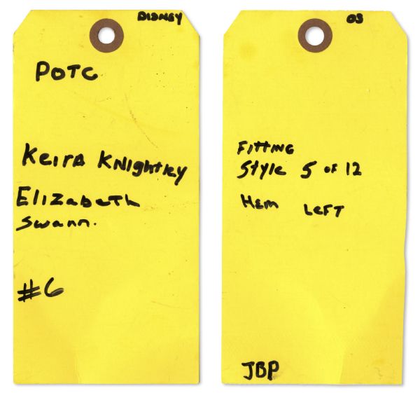 Keira Knightley Gown From ''Pirates of The Caribbean'' -- With Original Wardrobe Tag From Production