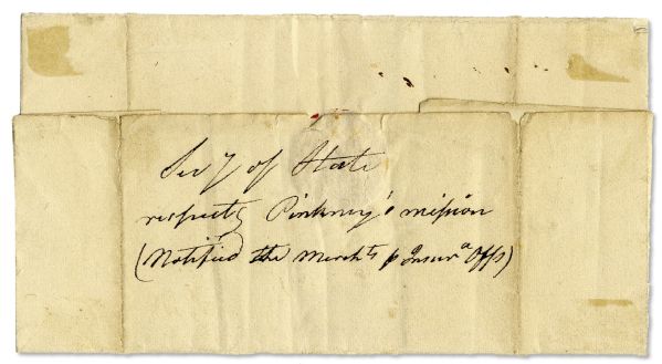 James Monroe Free Frank Signed as Secretary of State