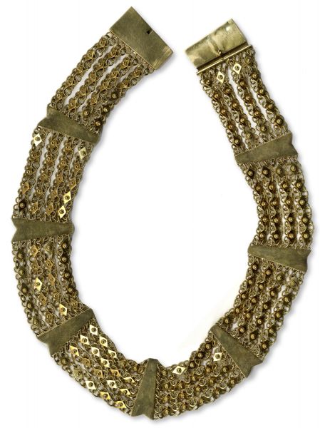 Cecil B. Demille Necklace Gifted to His Daughter, Actress Katherine Demille Quinn -- 88 Grams of 18K Gold -- With a COA From Cecil B. Demille's Granddaughter