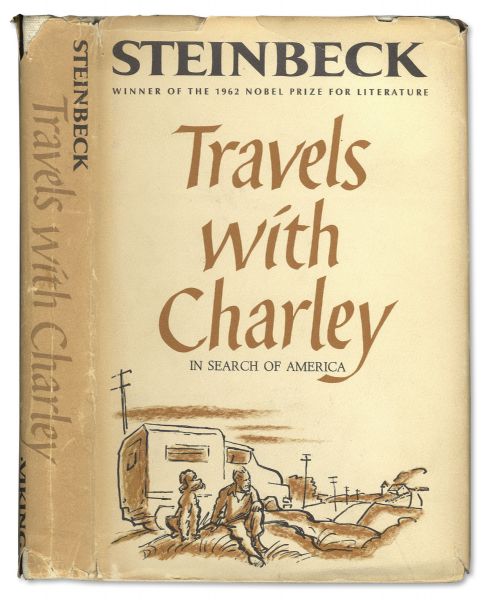 John Steinbeck Signed Copy of ''Travels With Charley'' -- From the Helen Hayes Estate