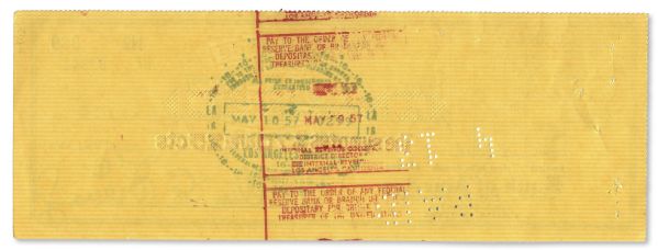 Walt Disney Signed Check -- Signed ''Walter E. Disney'' in Famed Disney Handwriting