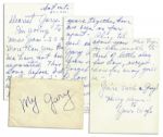 Lucille Ball Handwritten Letter -- ...Im going to miss you - so much more than you know...Ive been unable to think of little else for days, except how far away youll be...