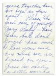 Lucille Ball Handwritten Letter -- ''...I'm going to miss you - so much more than you know...I've been unable to think of little else for days, except how far away you'll be...''
