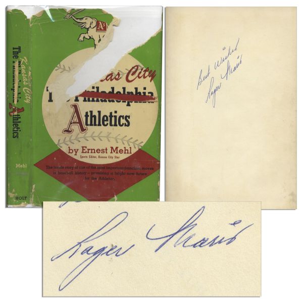 Roger Maris Signed The Kansas City Athletics Book -- With PSA/DNA COA