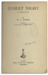Very Scarce First Edition, First Printing of Captain W.E. Johns' ''Desert Night'' -- One of Only Eleven Copies Known to Exist
