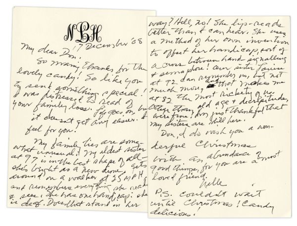 Harper Lee Autograph Letter Signed -- ...Other than old age and decrepitude, were fine!...