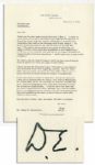 Eisenhower Letter Signed as President: ...If you are so cowardly...as to agree...to this atrocious amendment, I shall regard you as practically a traitor... & ...This is a slaves life...