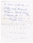 Harper Lee Autograph Note Signed -- Lee Pens a Response Writing That She Can't Respond