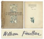 William Faulkner Signed A Green Bough -- Rare Limited Edition of Faulkners Poetry
