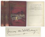 Through The Dark Continent Inscribed by Henry M. Stanley in the Year of Publication