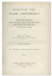 ''Through The Dark Continent'' Inscribed by Henry M. Stanley in the Year of Publication