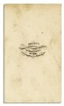 General Ambrose Burnside CDV -- Mathew Brady Backstamp