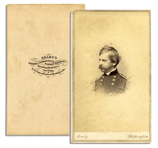 Union General Nathaniel Banks CDV -- Mathew Brady Backstamp