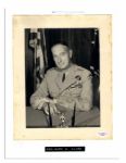 General Mark W. Clark Signed 8'' x 10'' Photo -- With JSA COA