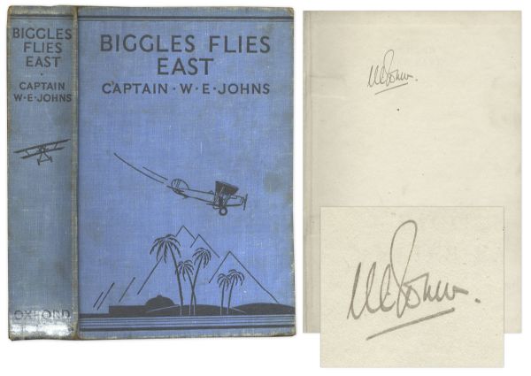 Rare Signed Copy of Captain W.E. Johns Biggles Flies East