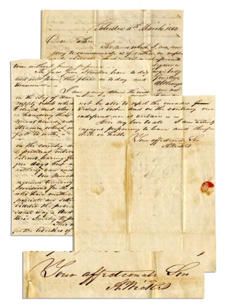 Santa Annas 1842 Attack on Texas -- ...Santa Anna has been foiled once in this country and has not come...without being prepared...Should we not be able to repel the invaders Texas is lost...