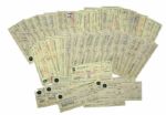Lot of 45 Checks Signed by Charles Bubba Smith, Written Entirely in His Hand -- All Signed With His Name & Nickname, Charles Bubba Smith -- Very Good Condition