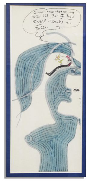 Original Drawing of Cat in the Hat by Dr. Seuss