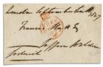 Prime Minister of the United Kingdom, Viscount Goderich F.J. Robinson Free Frank Signed Goderich -- 1827 -- 4.25 x 2.75 -- Very Good