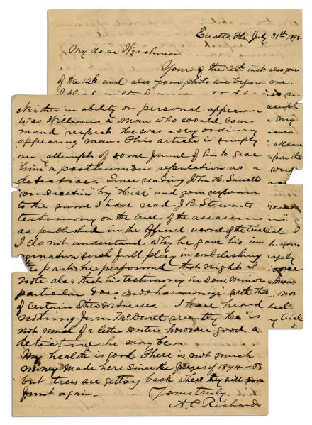 Abraham Lincoln Assassination Witness Accuses Another Witness of Lying: ...I do not understand why he gave his imagination such full play in embellishing the part he performed...