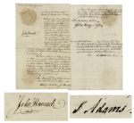 John Hancock & Samuel Adams Signed Judicial Appointment From 1793