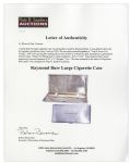 Raymond Burr Cigarette Case Gifted to Him by Jerry Lewis -- Given to Burr on the Set of the 1955 Film ''You're Never Too Young''