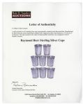 Raymond Burr Personally Owned Lot of 8 Sterling Silver Cups