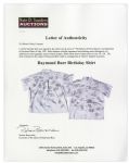 Raymond Burr Shirt Signed by Cast & Crew of ''The Return of Perry Mason'' Made for Television Movie