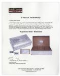 Raymond Burr Personally Owned Humidor -- Gifted to Him by the Cast of the Play ''Underground'' in 1983