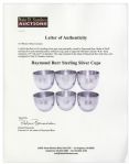 Raymond Burr Personally Owned Lot of 6 Sterling Silver Cups