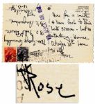 Rose Kennedy Autograph Postcard Signed from Venice -- Here for a week and then back to Paris...