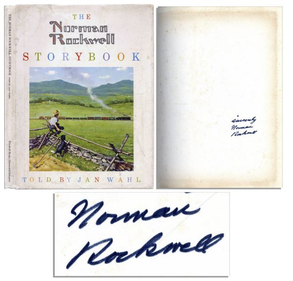 Norman Rockwell Signed First Edition of The Norman Rockwell Storybook -- 1969