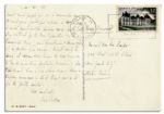 Gertrude Stein's Lover Alice B. Toklas Signed Postcard -- ''...Carl's [Van Vechten] birthday noticed by the New Republic! - the dissociated Press!! And hundreds of newspapers!!!...''