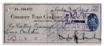 Check Signed by Douglas Fairbanks, Sr. -- 22 November 1935 -- Cancellation Stamps, Smudging and Red Mark to Signature -- Overall Very Good