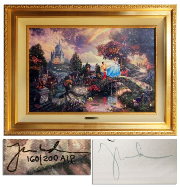 Thomas Kinkade Artist Proof Limited Edition Signed -- Cinderella Wishes Upon a Dream