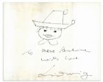 Ludwig Bemelmans ''Welcome Home!'' Signed -- With Sketch of a Young Boy