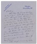 General Dwight Eisenhower WWII Autograph Letter Signed to His Wife, Mamie From London -- ''...we never have a dull moment...but mornings & nights are lonely...''