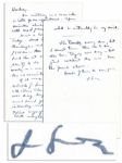 Dwight D. Eisenhower Signed Intimate Letter to His Wife -- ...I find myself trying to write everything except what is actually in my mind...