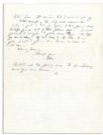General Dwight Eisenhower Autograph Letter Signed to His Wife, Mamie -- ''...the only real reason I'm writing is just to tell you again I love you...''