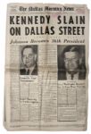 JFK Assassination Newspaper Dallas Morning News -- 23 November 1963