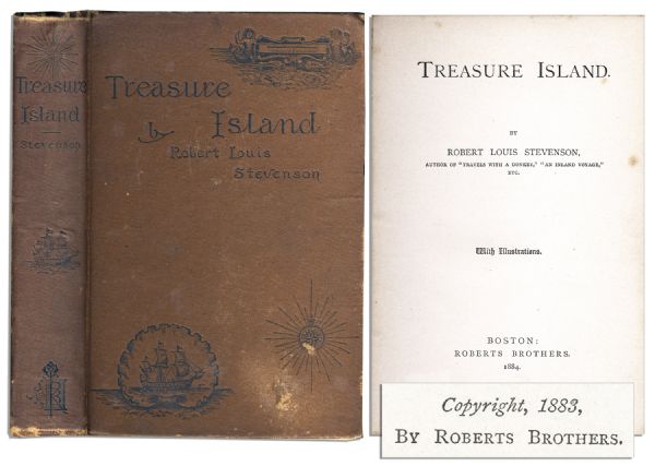 First American Edition of Robert Louis Stevensons Classic Treasure Island -- The Rare First Illustrated Edition