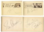 Two 1940's Autograph Books With 35+ Celebrities -- Including Lucille Ball, Desi Arnaz, Roy Rogers, Betty Grable & More