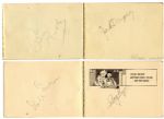 Two 1940's Autograph Books With 35+ Celebrities -- Including Lucille Ball, Desi Arnaz, Roy Rogers, Betty Grable & More