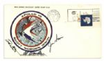 Apollo 15 Crew-Signed NASA Astronaut Insurance Cover -- Signed Al Worden, Dave Scott & Jim Irwin -- Cancelled 26 July 1971 -- 6.5 x 3.75 -- Near Fine -- With COA From Worden