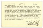 Stephen King Signed Postcard -- CHRISTINE will be out in May....sleep with the bathroom light on and the covers tucked in and youll be alright. Probably...