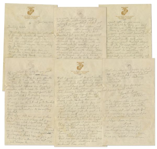 Rene Gagnon 1944 WWII Autograph Letter Twice Signed -- ...Id even go over the hill [AWOL] and go to Manchester to see you if you wanted me to, but I know you dont want me to...